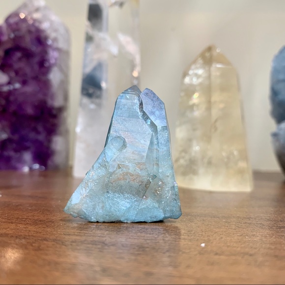 Healing Crystal - Aqua Aura Quartz Cluster - Picture 2 of 13